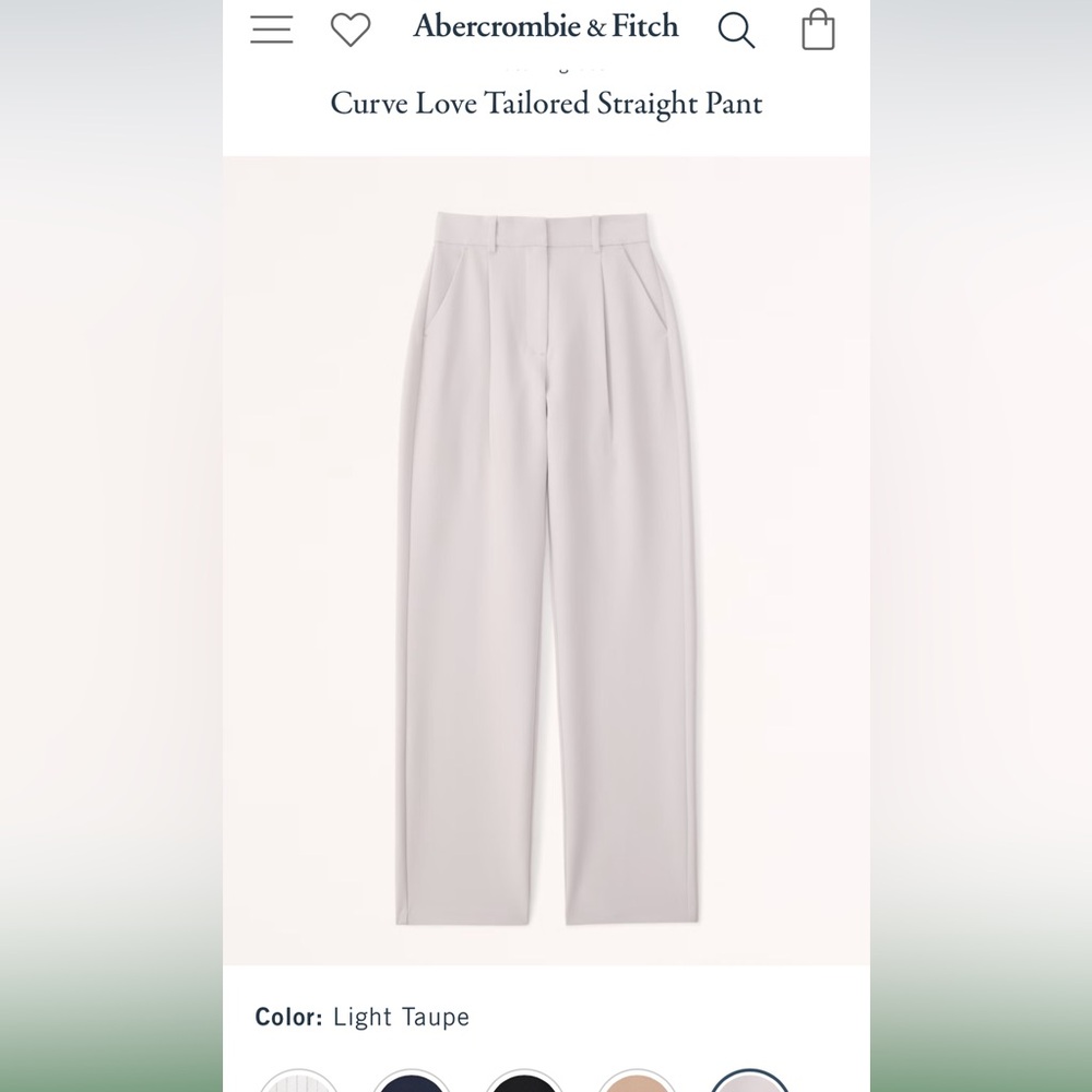 Abercrombie Tailored straight leg pant, curve love style